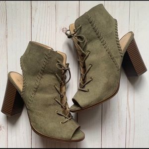 Mix No. 6 Green Suede Heels